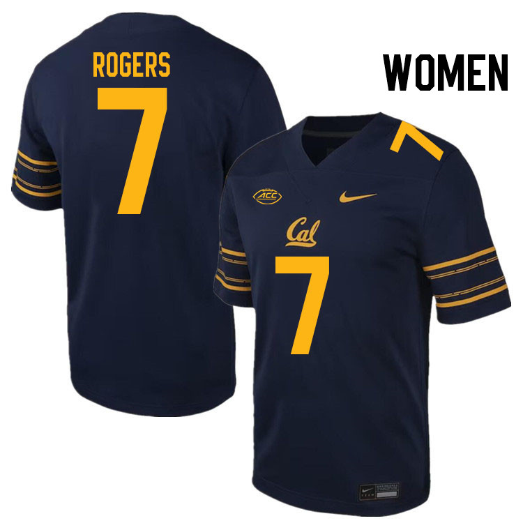 Women #7 Chandler Rogers California Golden Bears ACC Conference College Football Jerseys Stitched Sa